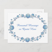 Dainty Blue Stars met Personal Message of Quote Briefkaart (Voorkant / Achterkant)