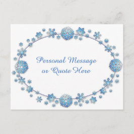 Dainty Blue Stars met Personal Message of Quote Briefkaart