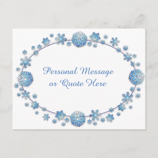 Dainty Blue Stars met Personal Message of Quote Briefkaart (Voorkant)