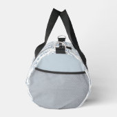 Dainty Blue & White Floral Monogram Duffel Bag Plunjezak (Rechts)