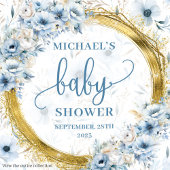 Dainty Boho Dusty Blue Gold Baby shower Papieren k Papieren Bekers