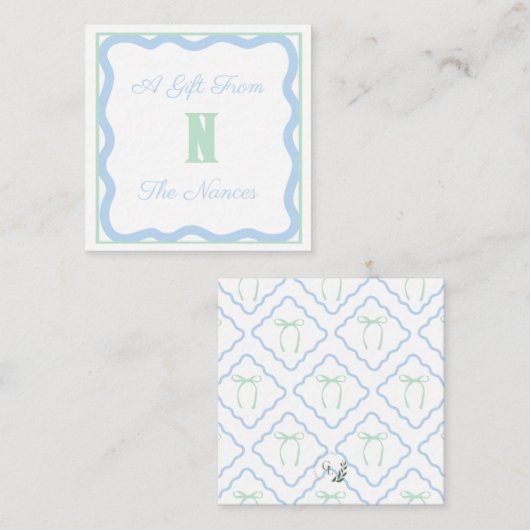 Dainty Bow Enclosure Kaarten (Voorkant / Achterkant)