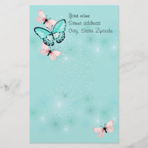 Dainty Butterflies gepersonaliseerd Briefpapier