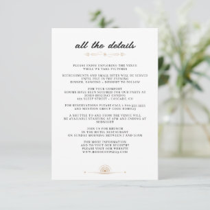 Dainty Celestial Wedding Informatiekaartje