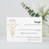 Dainty Celestial Wedding RSVP Kaartje (Staand voorkant)