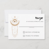 Dainty Celestial Wedding RSVP Kaartje (Voorkant)