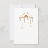 Dainty Celestial Wedding RSVP Kaartje (Achterkant)