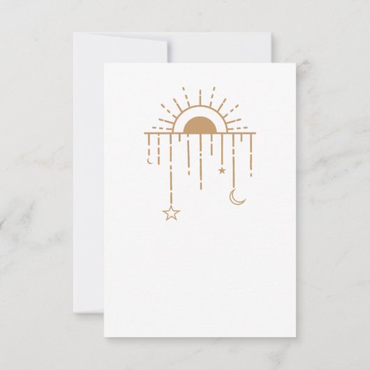 Dainty Celestial Wedding RSVP Kaartje (Achterkant)