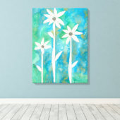 Dainty Daisies I Canvas Afdruk (Insitu (Houten vloer))