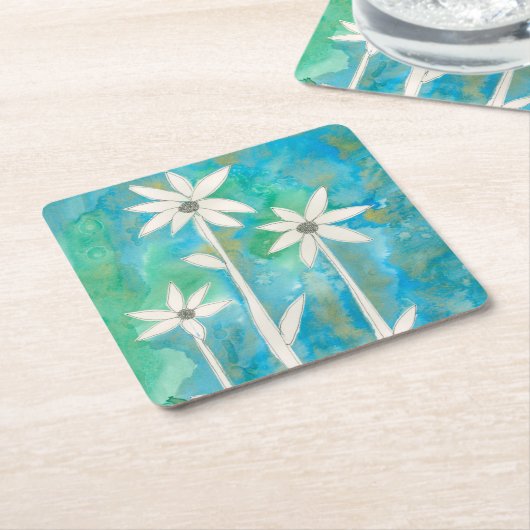 Dainty Daisies I Kartonnen Onderzetters (Schuin)