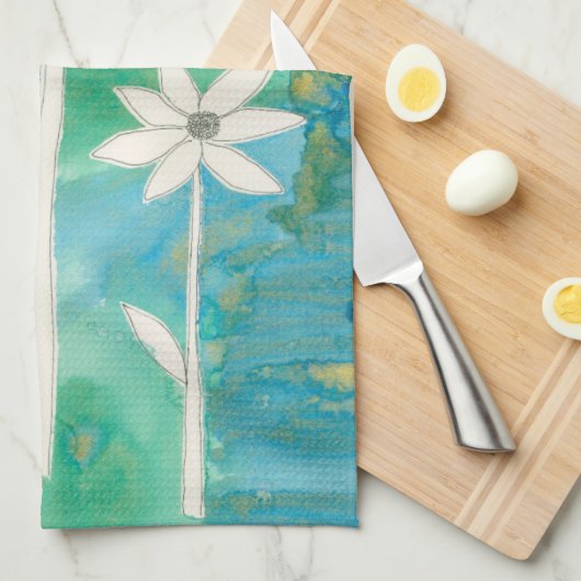 Dainty Daisies II Theedoek (Quarter Fold)