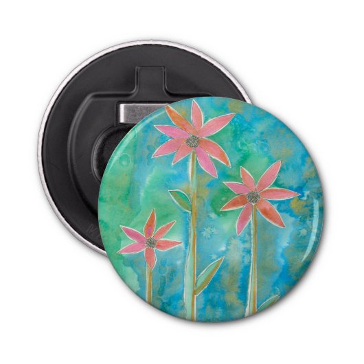 Dainty Daisies III Button Flesopener (Voorkant)