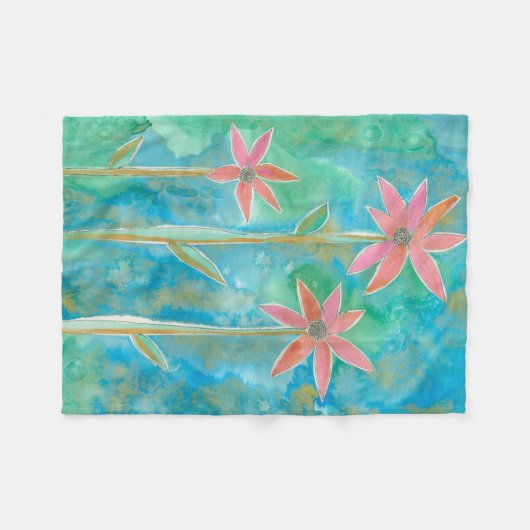 Dainty Daisies III Fleece Deken (Voorkant (Horizontaal))