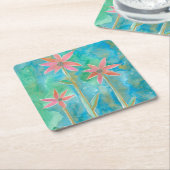 Dainty Daisies III Kartonnen Onderzetters (Schuin)