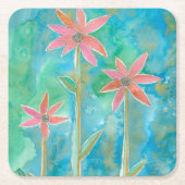 Dainty Daisies III Kartonnen Onderzetters (Voorkant)