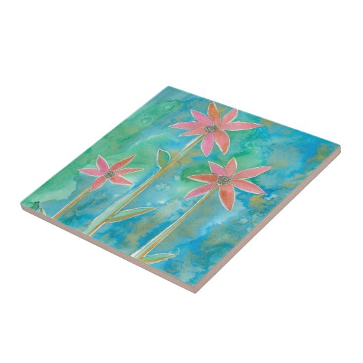 Dainty Daisies III Tegeltje (Zijkant)