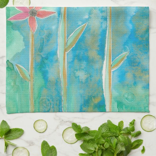 Dainty Daisies III Theedoek (Gevouwen)