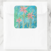 Dainty Daisies III Vierkante Sticker (Tas)
