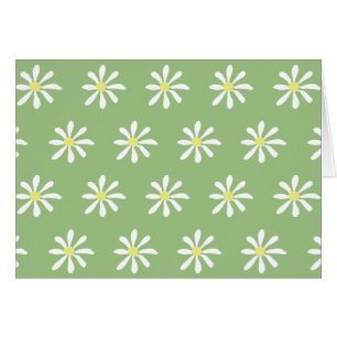 Dainty Daisy Blank Kaarten (Sage Green & White)