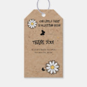 Dainty Daisy Minimalist Craft Baby shower Cadeaulabel (Voorkant)