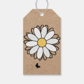 Dainty Daisy Minimalist Craft Baby shower Cadeaulabel (Achterkant)