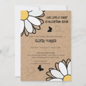 Dainty Daisy Minimalist Craft Baby shower Kaart (Voorkant)