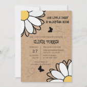 Dainty Daisy Minimalist Craft Baby shower Kaart (Voorkant)