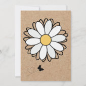 Dainty Daisy Minimalist Craft Baby shower Kaart (Achterkant)