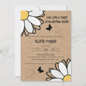 Dainty Daisy Minimalist Craft Baby shower Kaart (Voorkant)