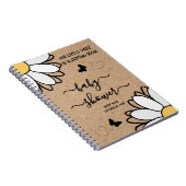 Dainty Daisy Minimalist Craft Baby shower Notitieboek (Rechterzijde)