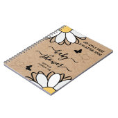 Dainty Daisy Minimalist Craft Baby shower Notitieboek (Linkerzijde)