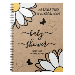 Dainty Daisy Minimalist Craft Baby shower Notitieboek