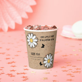 Dainty Daisy Minimalist Craft Baby shower Papieren Bekers