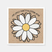 Dainty Daisy Minimalist Craft Baby shower Servet (Voorkant)