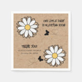 Dainty Daisy Minimalist Craft Baby shower Servet (Voorkant)