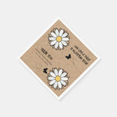 Dainty Daisy Minimalist Craft Baby shower Servet (Hoek)