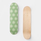Dainty Daisy Skateboard (Sage Groen & Wit) (Voorkant)