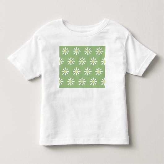 Dainty Daisy Toddler's T-Shirt (Sage Groen & Wit (Voorkant)