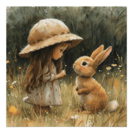 Dainty Dancer: Een Beetje Whimsy Bunny Perfect Poster