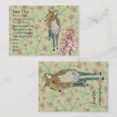 Dainty Deer Floral Visitekaartjes (Voorkant / Achterkant)
