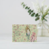 Dainty Deer Floral Visitekaartjes (Staand voorkant)