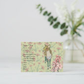 Dainty Deer Floral Visitekaartjes (Staand voorkant)