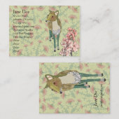 Dainty Deer Floral Visitekaartjes (Voorkant / Achterkant)