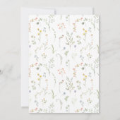 Dainty Delicate Floral Wildflower Bewaar de datum Kaart (Achterkant)