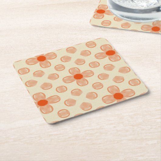 Dainty Dot Florals Kartonnen Onderzetters (Schuin)