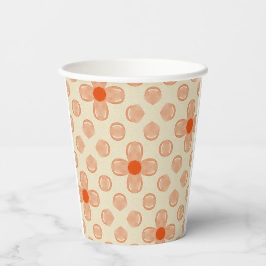 Dainty Dot Florals Papieren Bekers (Achterkant)