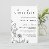 Dainty Elegance kiest liefdeshuwelijk Kaart (Staand voorkant)