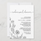 Dainty Elegance Rehearsal Dinner Kaart (Voorkant)