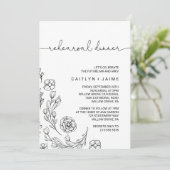 Dainty Elegance Rehearsal Dinner Kaart (Staand voorkant)