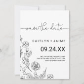 Dainty Elegance Save the Date Kaart (Voorkant)